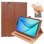 For Samsung Galaxy Tab A 10.1 (2019) T510 / T515 Retro Texture PU Horizontal Flip Leather Case with Holder & Card Slots & Hand Strap(Brown)