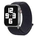 For Apple Watch 46mm / 49mm / 45mm / 44mm xDfind Nylon Loop Hook and Loop Fastener Watch Band(Black)