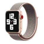 For Apple Watch 42mm / 41mm / 40mm / 38mm xDfind Nylon Loop Hook and Loop Fastener Watch Band(Pink Sand)