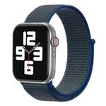 For Apple Watch 42mm / 41mm / 40mm / 38mm xDfind Nylon Loop Hook and Loop Fastener Watch Band(Dark Blue)