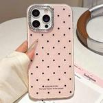 For iPhone 16 Pro Max Glitter Powder Polka Dots Rhinestone Large Hole Phone Case(Pink)