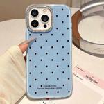 For iPhone 14 Pro Glitter Powder Polka Dots Rhinestone Large Hole Phone Case(Blue)