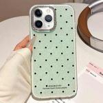 For iPhone 11 Pro Max Glitter Powder Dots Pattern Rhinestone Large Hole Phone Case(Green)