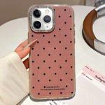 For iPhone 11 Pro Max Glitter Powder Polka Dots Rhinestone Large Hole Phone Case(Red)