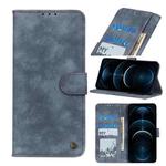 For iPhone 12 Pro Max Antelope Texture Magnetic Buckle Horizontal Flip PU Leather Case with Card Slots & Wallet & Holder(Blue)