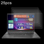 For Fujitsu LIFEBOOK U938 13.3 25pcs 9H 0.3mm Explosion-proof Tempered Glass Film