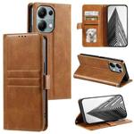 For OPPO Reno13 Pro Simple 6-Card Wallet Leather Phone Case(Brown)
