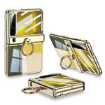 For Huawei Pura X GKK Folding Magnetic Hinge Phantom Phone Case with Ring Holder(Champagne Gold)