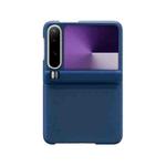 For Huawei Pura X Mars Series Nanofiber Center Shaft Phone Case(Blue)