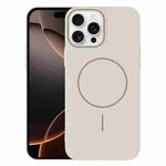 For iPhone 16 Pro Thin Circle PC Injection MagSafe Phone Case(Rock Beige)