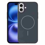 For iPhone 16 Plus Thin Circle PC Injection MagSafe Phone Case(Carbon Grey)