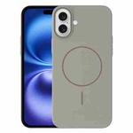 For iPhone 16 Plus Thin Circle PC Injection MagSafe Phone Case(Titanium Gray)