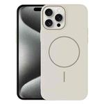 For iPhone 15 Pro Max Thin Circle PC Injection MagSafe Phone Case(Rock Beige)