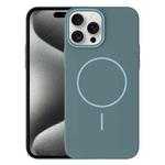 For iPhone 15 Pro Max Thin Circle PC Injection MagSafe Phone Case(Ocean Blue)