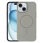For iPhone 15 Plus Thin Circle PC Injection MagSafe Phone Case(Titanium Gray)