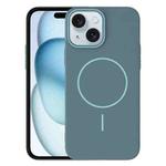 For iPhone 15 Thin Circle PC Injection MagSafe Phone Case(Ocean Blue)