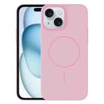 For iPhone 15 Thin Circle PC Injection MagSafe Phone Case(Cherry Pink)