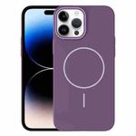 For iPhone 14 Pro Thin Circle PC Injection MagSafe Phone Case(Sunset Purple)