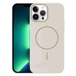 For iPhone 13 Pro Max Thin Circle PC Injection MagSafe Phone Case(Rock Beige)