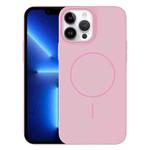 For iPhone 13 Pro Thin Circle PC Injection MagSafe Phone Case(Cherry Pink)