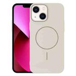 For iPhone 13 Thin Circle PC Injection MagSafe Phone Case(Rock Beige)