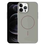 For iPhone 12 Pro Thin Circle PC Injection MagSafe Phone Case(Titanium Gray)