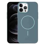 For iPhone 12 Pro Thin Circle PC Injection MagSafe Phone Case(Ocean Blue)