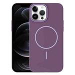 For iPhone 12 Pro Thin Circle PC Injection MagSafe Phone Case(Sunset Purple)