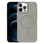 For iPhone 12 Pro Max Thin Circle PC Injection MagSafe Phone Case(Titanium Gray)