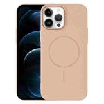 For iPhone 12 Pro Max Thin Circle PC Injection MagSafe Phone Case(Desert Gold)