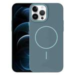 For iPhone 12 Pro Max Thin Circle PC Injection MagSafe Phone Case(Ocean Blue)