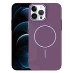 For iPhone 12 Pro Max Thin Circle PC Injection MagSafe Phone Case(Sunset Purple)