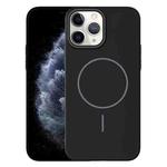 For iPhone 11 Pro Max Thin Circle PC Injection MagSafe Phone Case(Black)