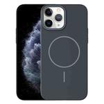 For iPhone 11 Pro Max Thin Circle PC Injection MagSafe Phone Case(Carbon Grey)