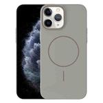 For iPhone 11 Pro Max Thin Circle PC Injection MagSafe Phone Case(Titanium Gray)