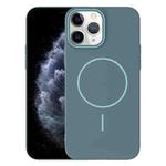 For iPhone 11 Pro Max Thin Circle PC Injection MagSafe Phone Case(Ocean Blue)