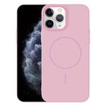 For iPhone 11 Pro Max Thin Circle PC Injection MagSafe Phone Case(Cherry Pink)