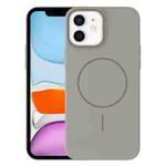 For iPhone 11 Thin Circle PC Injection MagSafe Phone Case(Titanium Gray)