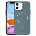 For iPhone 11 Thin Circle PC Injection MagSafe Phone Case(Ocean Blue)