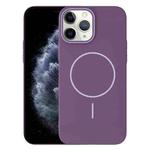 For iPhone 11 Pro Thin Circle PC Injection MagSafe Phone Case(Sunset Purple)