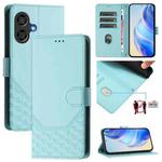 For Coolpad Cool 40i Honeycomb Embossing RFID Leather Phone Case(Mint Green)
