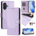 For Coolpad Cool 40i Honeycomb Embossing RFID Leather Phone Case(Light Purple)
