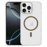For iPhone 16 Pro Max Clear PC Injection MagSafe Phone Case(Desert Gold)