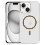 For iPhone 15 Clear PC Injection MagSafe Phone Case(Desert Gold)