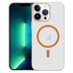 For iPhone 13 Pro Max Clear PC Injection MagSafe Phone Case(Orange)
