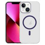For iPhone 13 Clear PC Injection MagSafe Phone Case(Dark Purple)