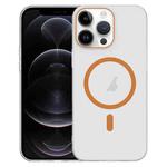For iPhone 12 Pro Clear PC Injection MagSafe Phone Case(Orange)