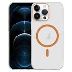 For iPhone 12 Pro Max Clear PC Injection MagSafe Phone Case(Orange)