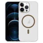 For iPhone 12 Pro Max Clear PC Injection MagSafe Phone Case(Desert Gold)