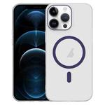 For iPhone 12 Pro Max Clear PC Injection MagSafe Phone Case(Dark Purple)